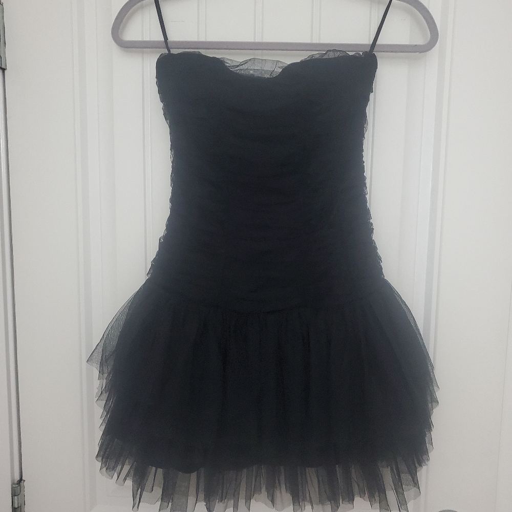 Puffy chiffon women's party dress